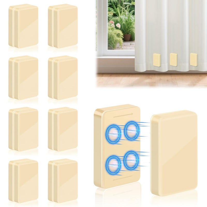 ANGAR 16pcs Outdoor Curtain Weights, Upgraded Heavier-Duty Waterproof Curtain Magnets Weights Outdoor, for Home Patio Drapery, Shower, Flags, Tablecloth to Stop Heavy Wind, Beige - Image 1